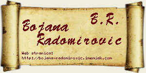 Bojana Radomirović vizit kartica